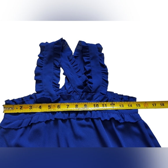 J. Crew Women's Blue Smocked Tank Top Polyester Size XXS - Picture 8 of 8